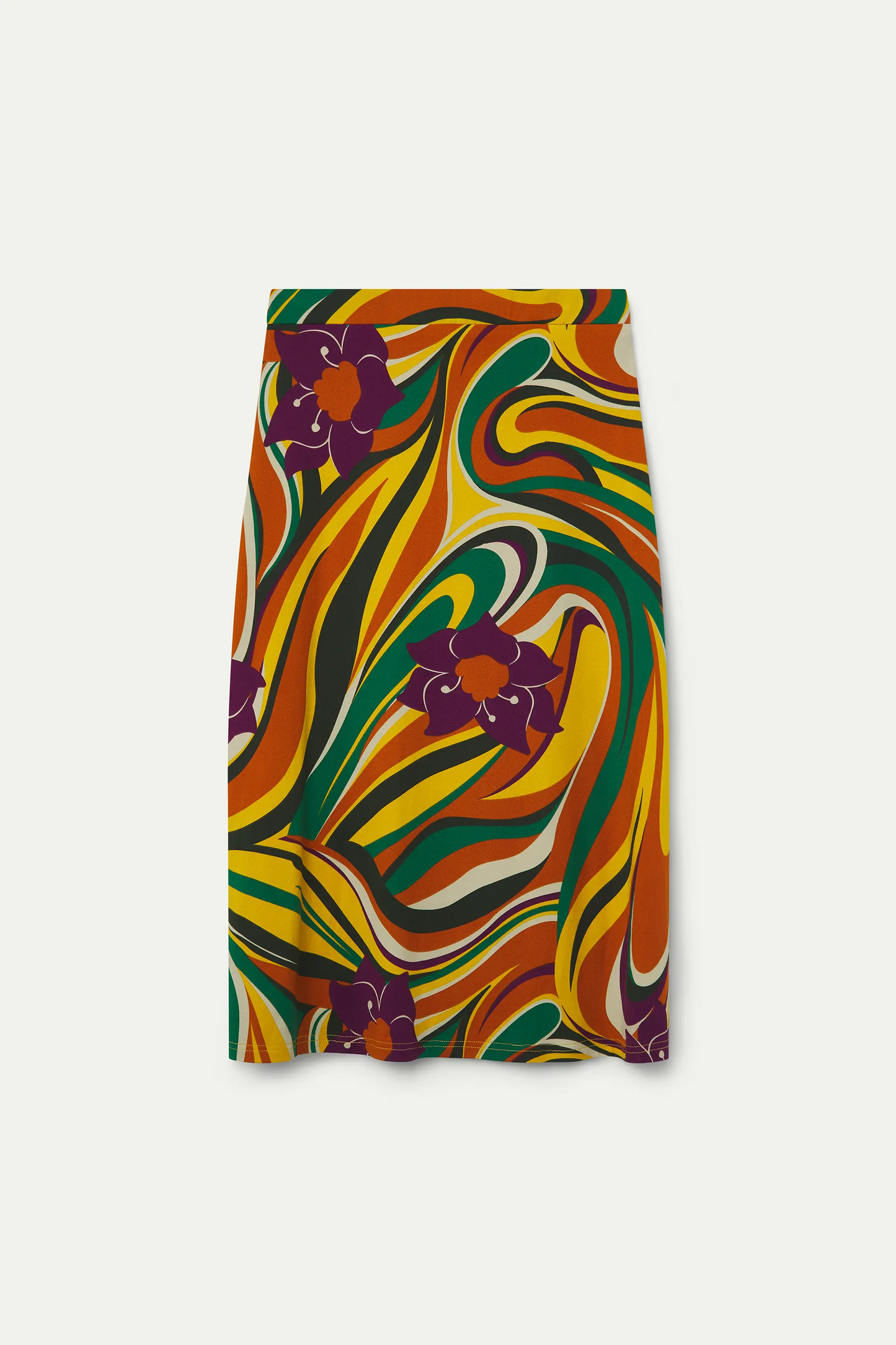 Falda midi con estampado Rivera