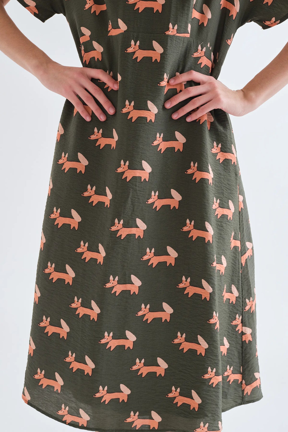 Vestido midi con estampado Volpe