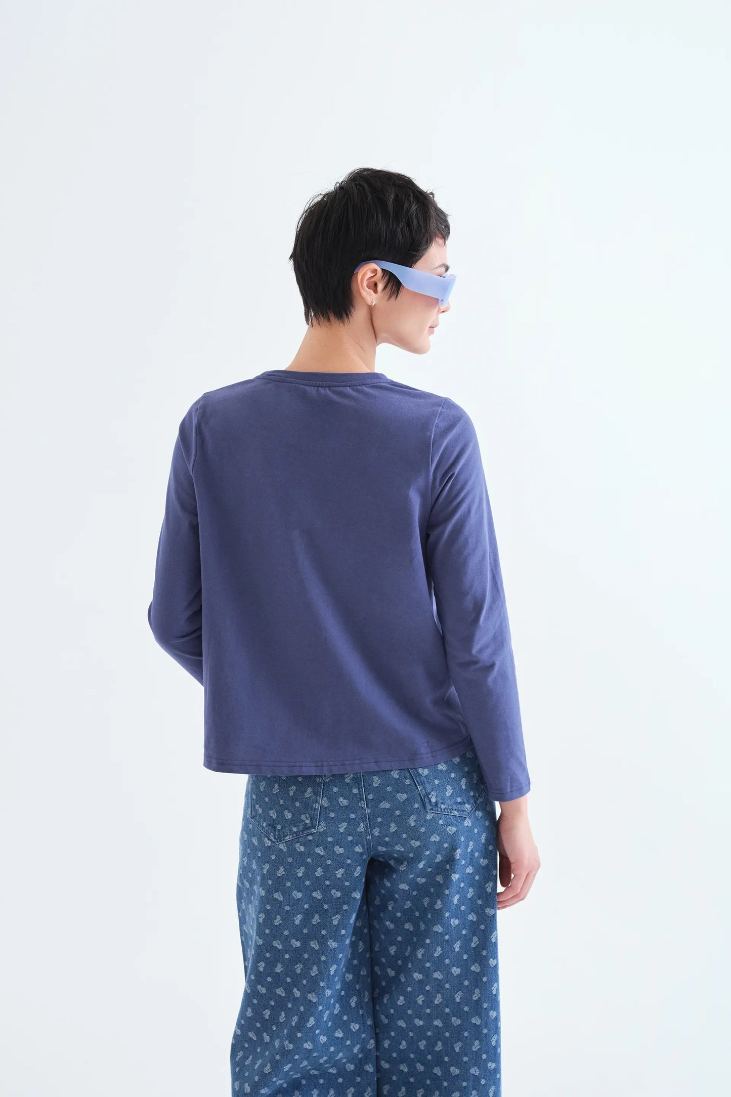 Navy Blue 100% Cotton "CF" T-Shirt