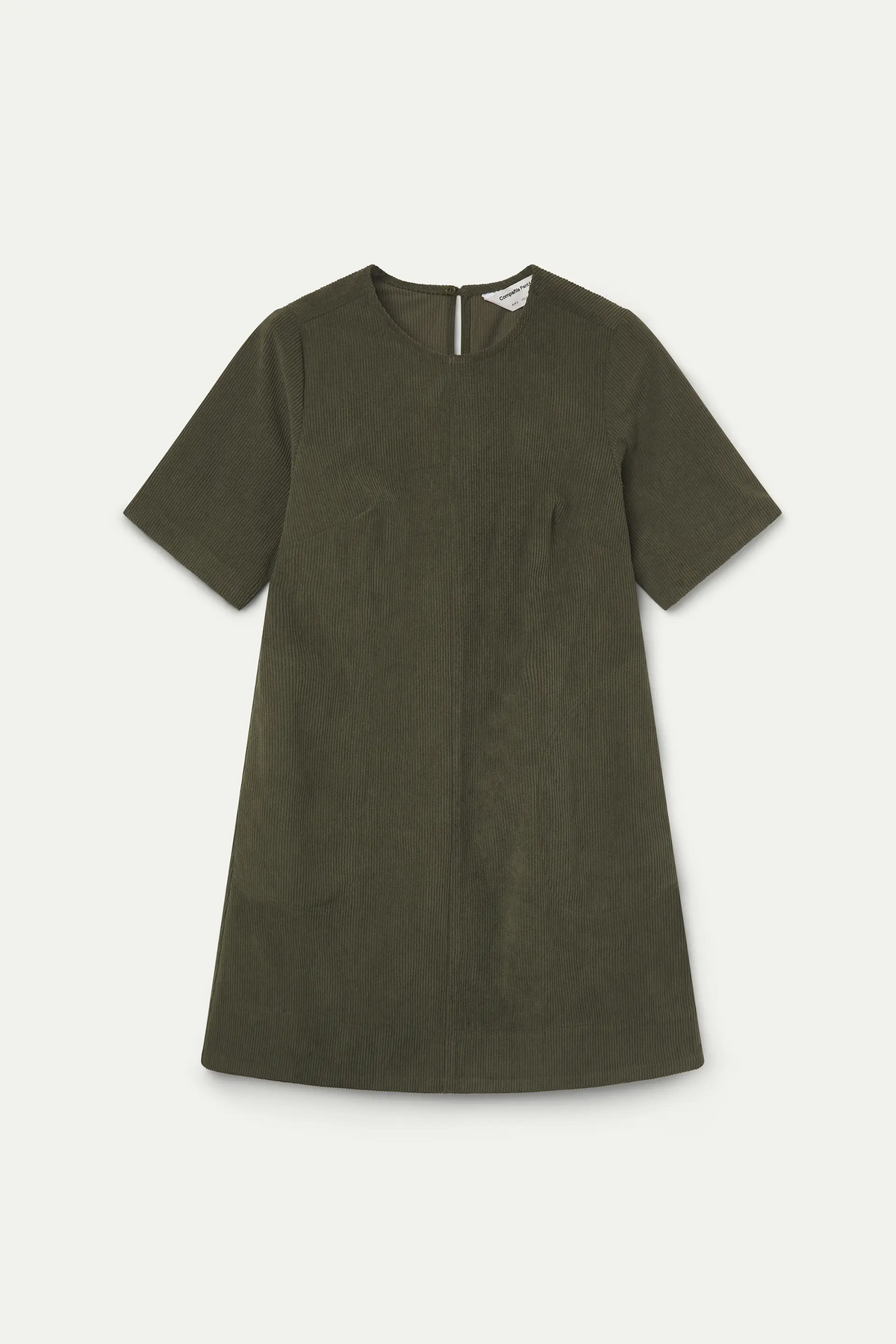 Vestido de pana verde oscuro