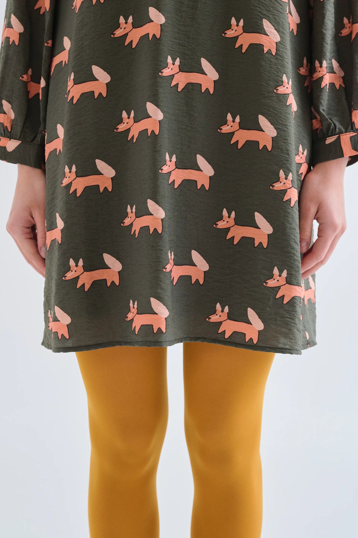 Vestido corto con estampado Volpe