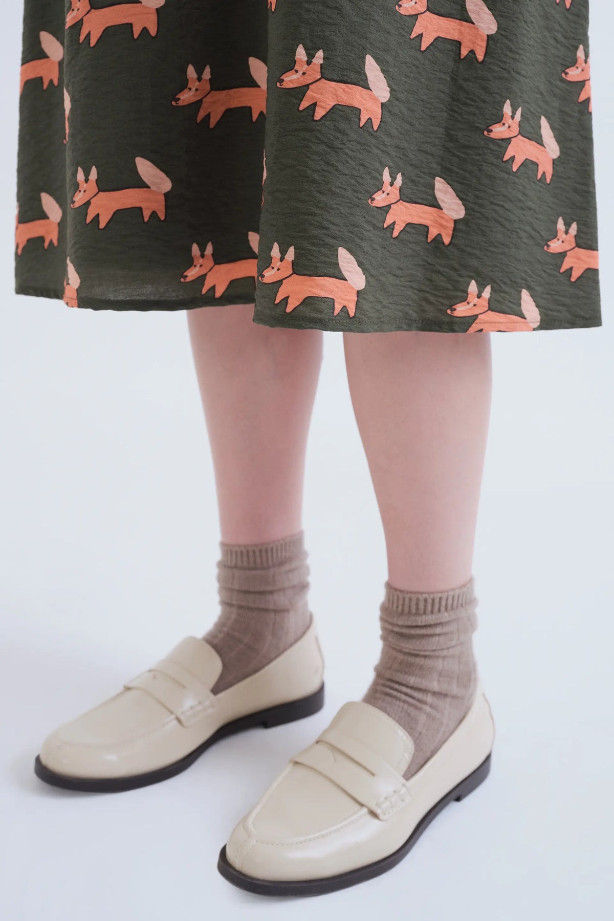 Falda midi con estampado Volpe