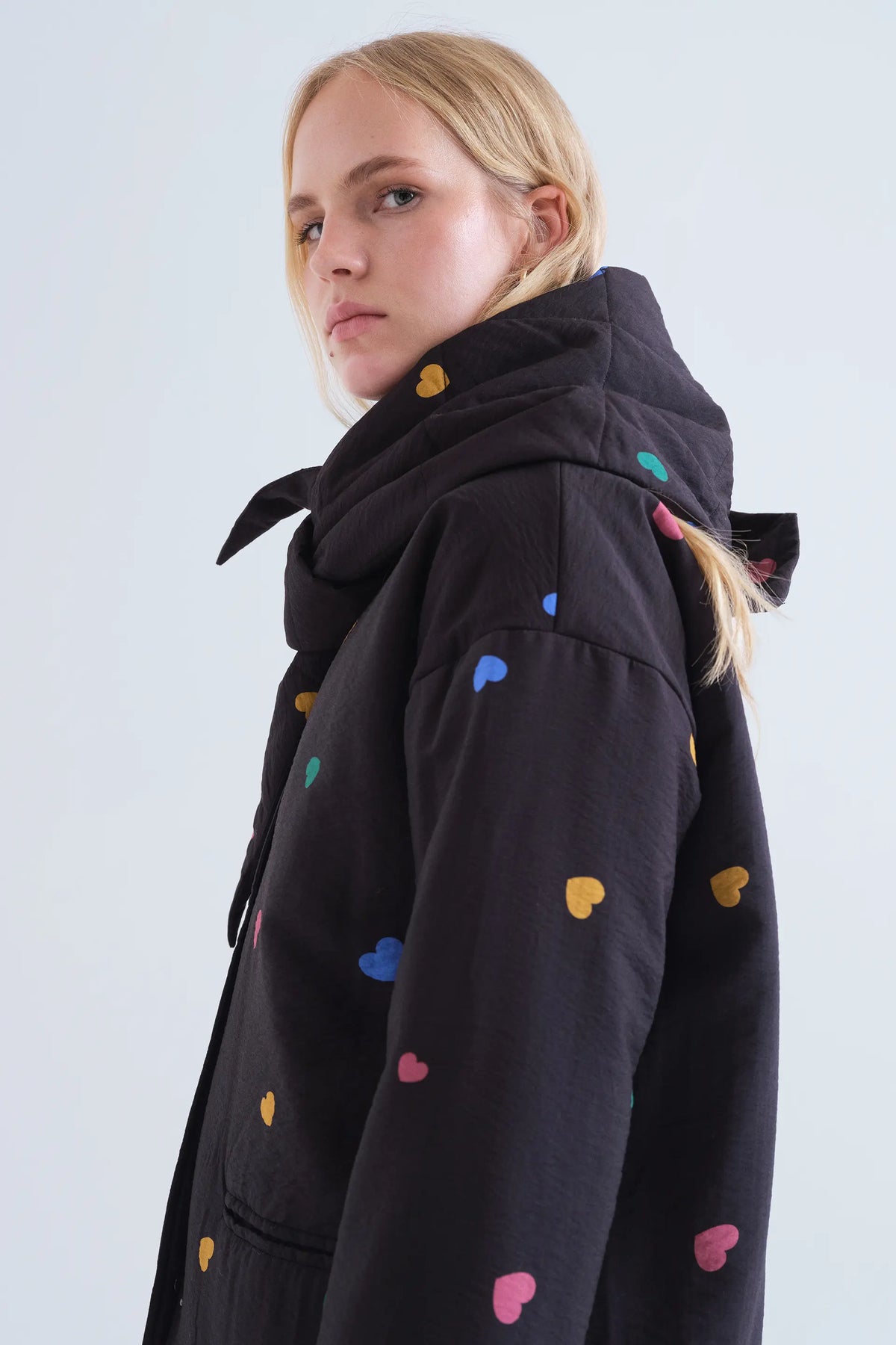 Abrigo acolchado con estampado Candy