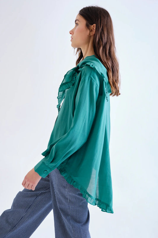 Camisa con pañuelo verde