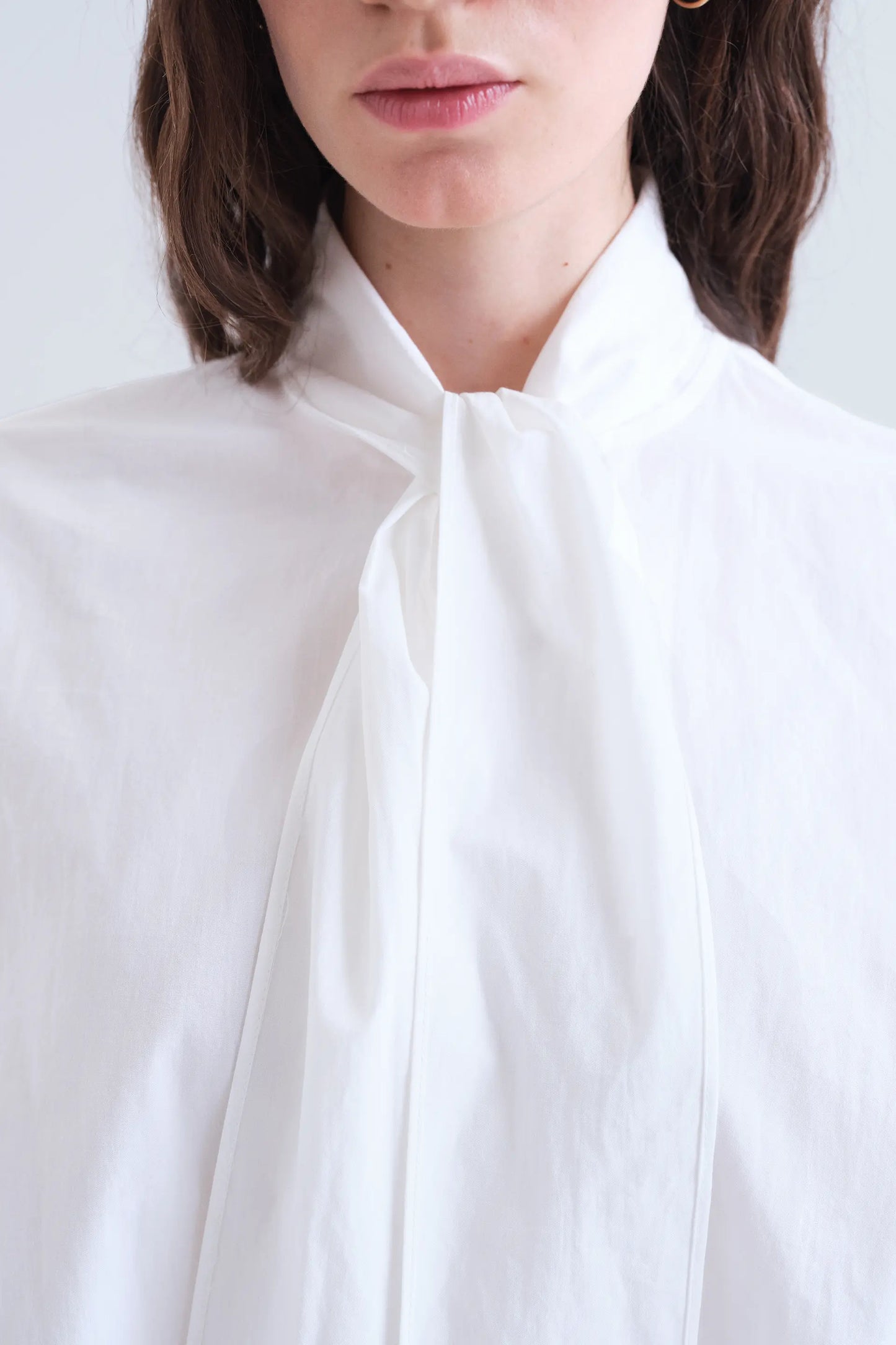Camisa  lazada 100% algodón blanco