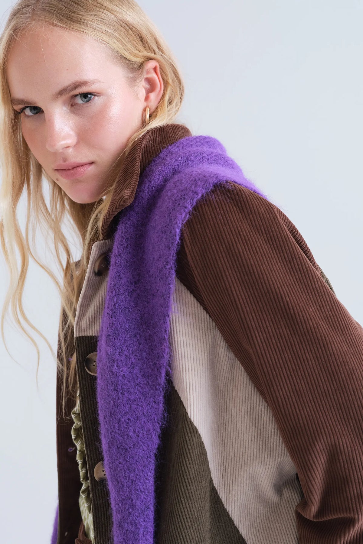 Chaqueta de pana multicolor