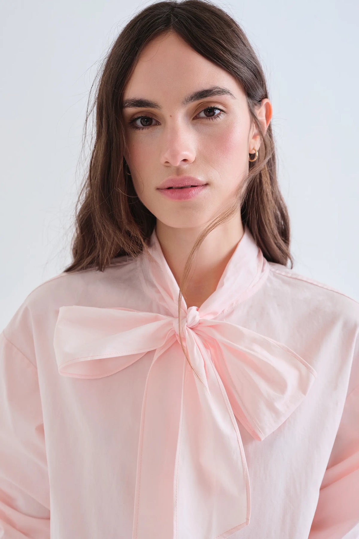 Camisa lazada 100% algodón rosa