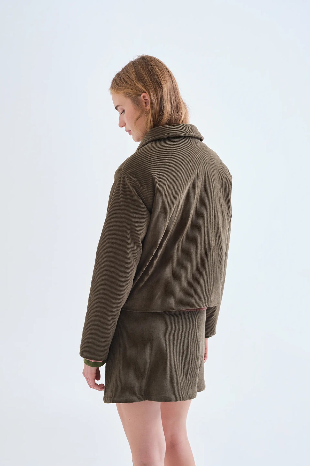 Chaqueta de pana verde