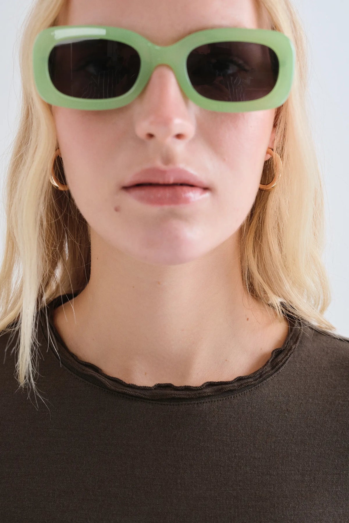 Camiseta básica verde oscuro