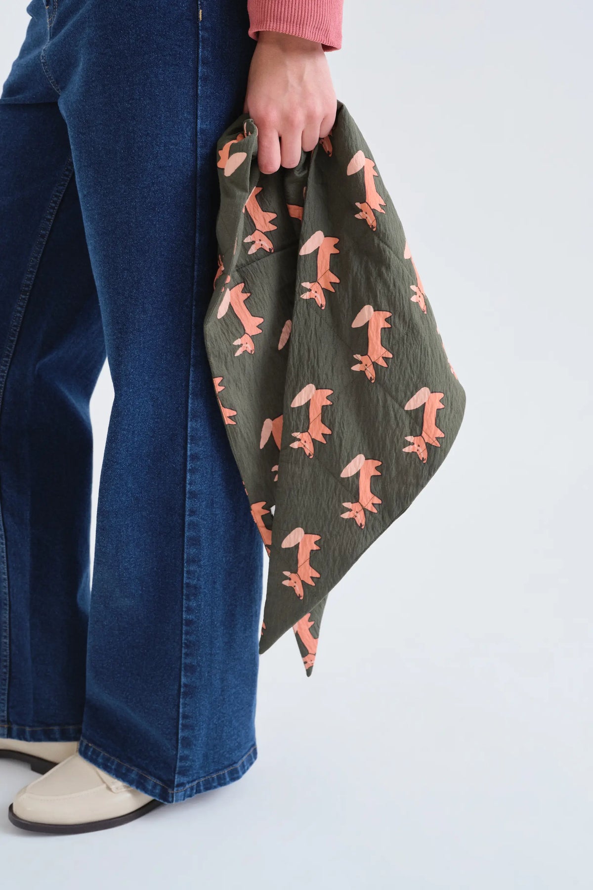 Bandana imbottita con stampa Volpe