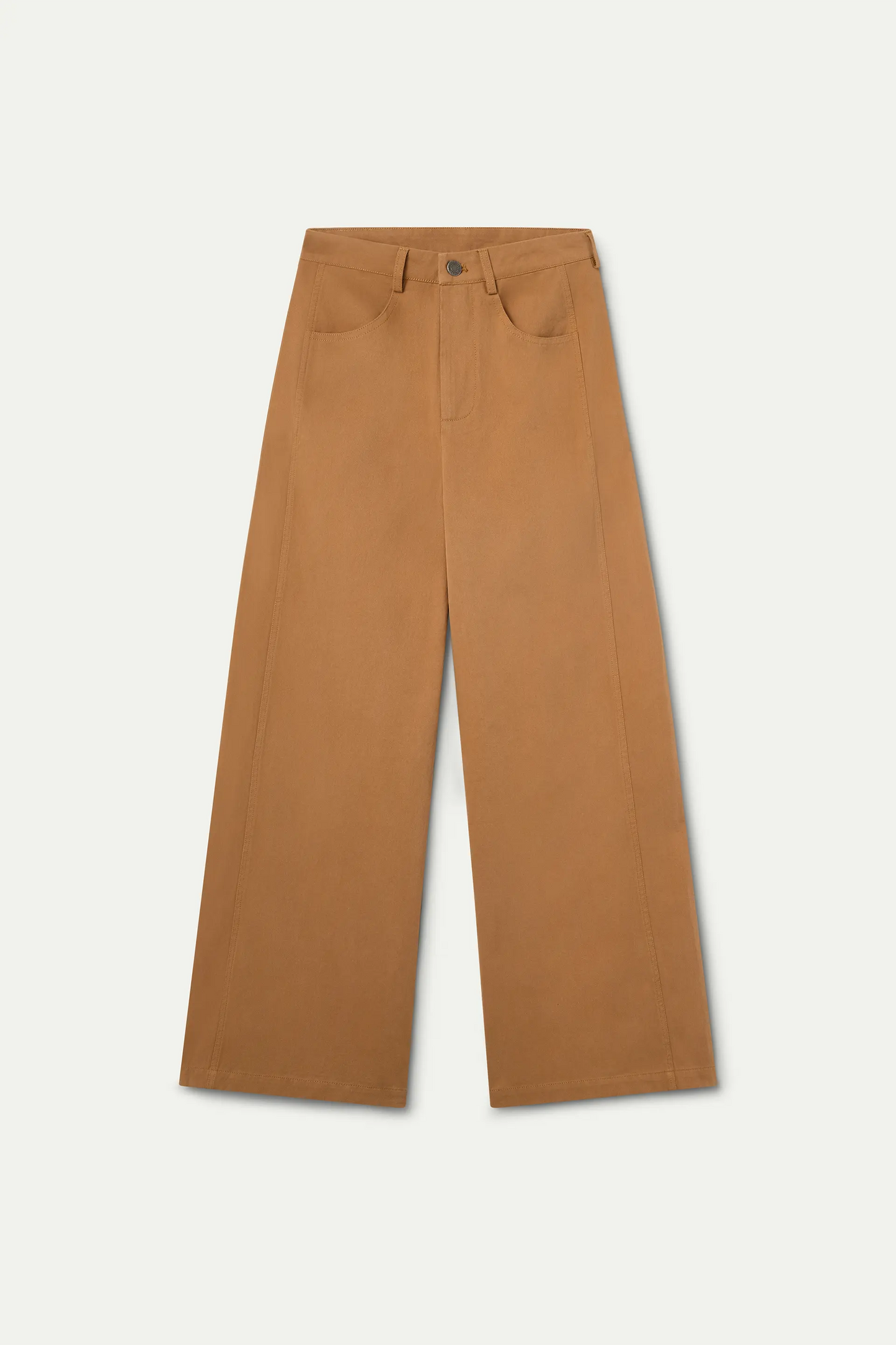 Pantalón vaquero 100% algodón camel