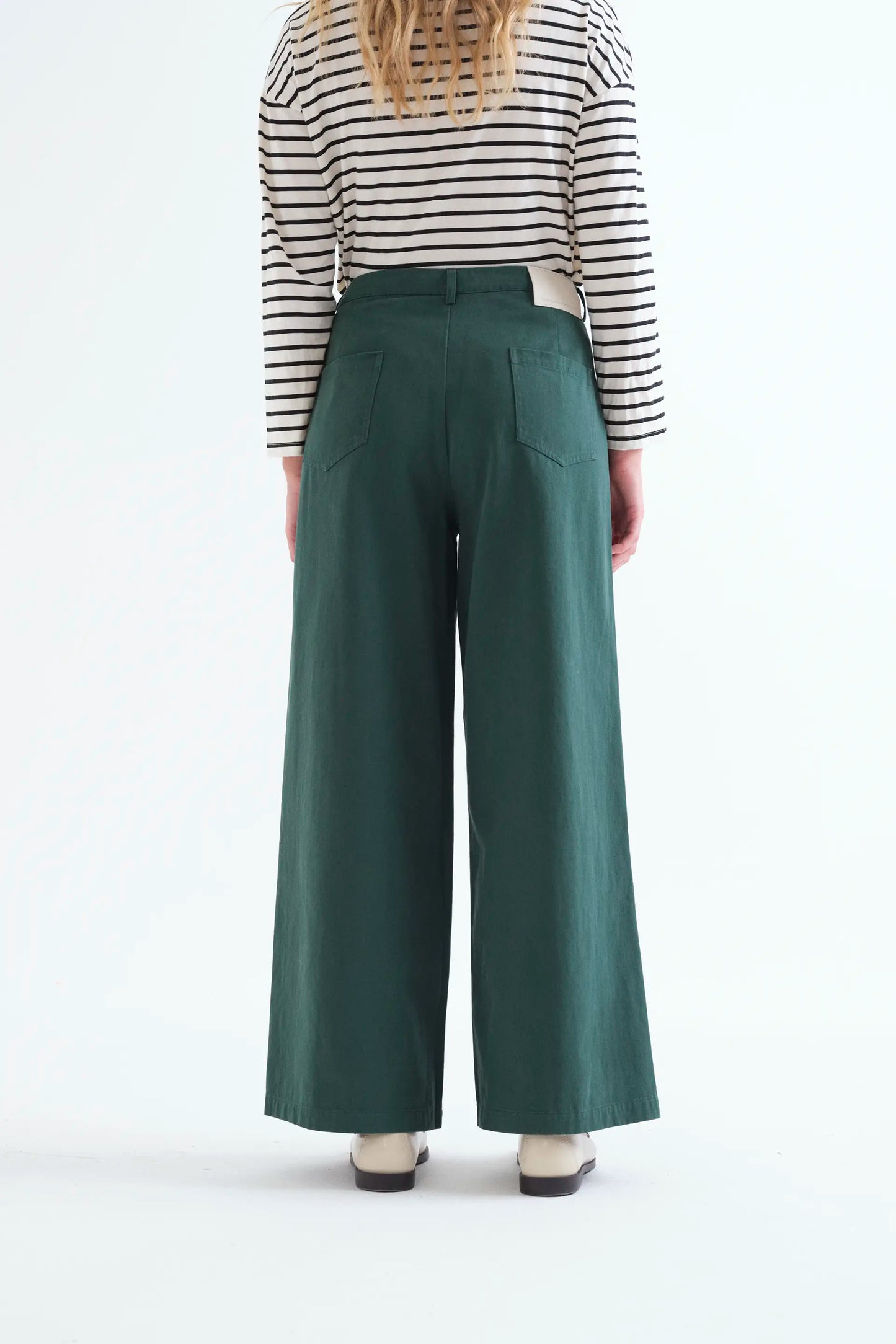100% petrol green cotton jeans