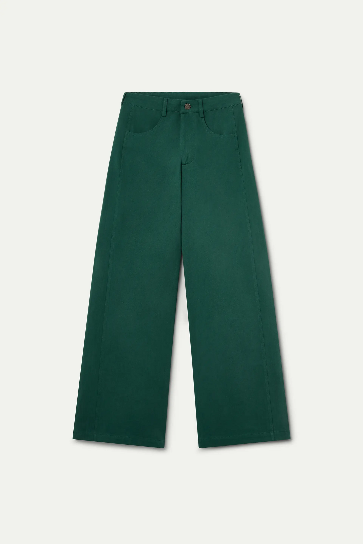 100% petrol green cotton jeans