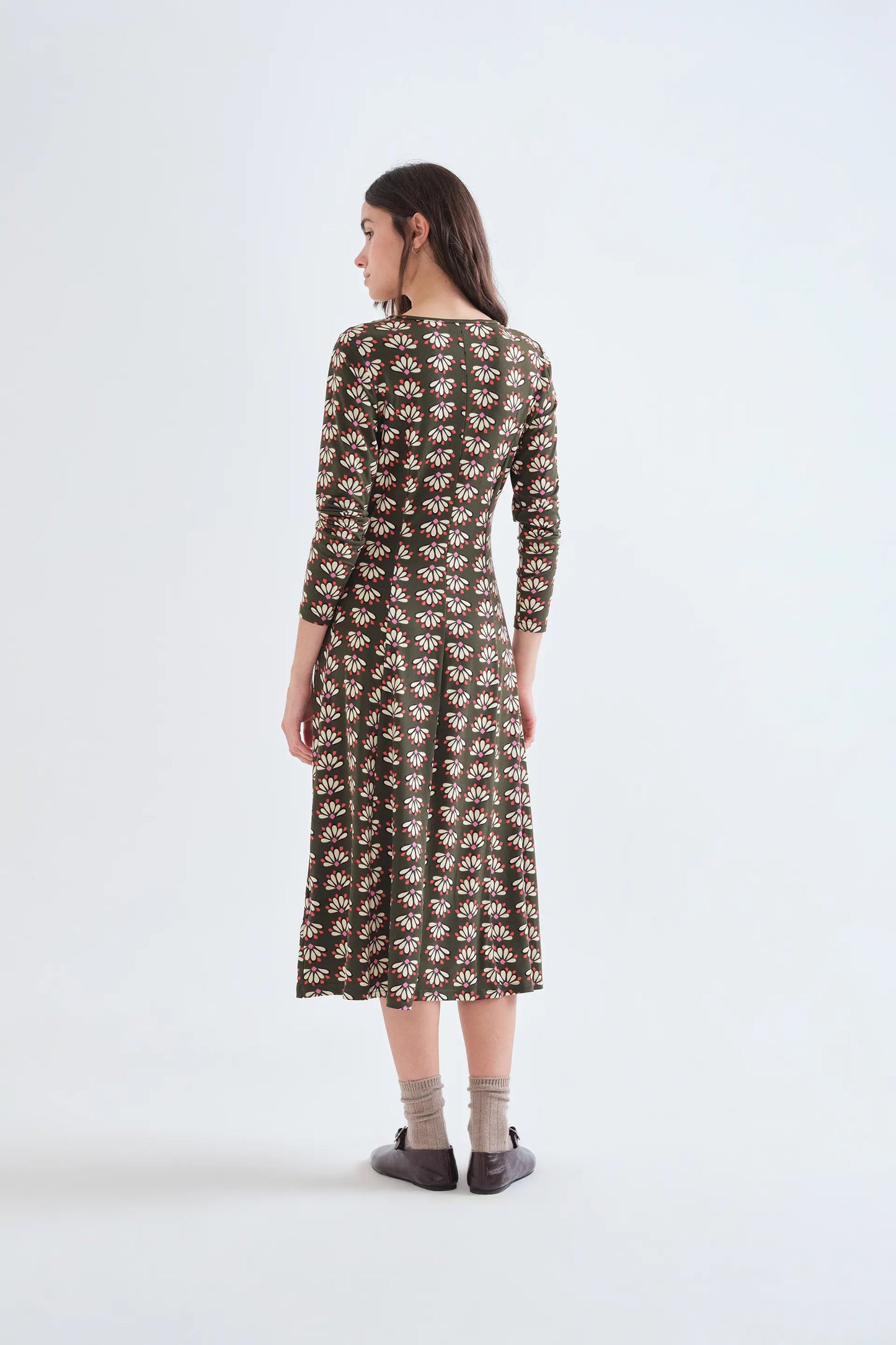 Midi dress with Geometric print