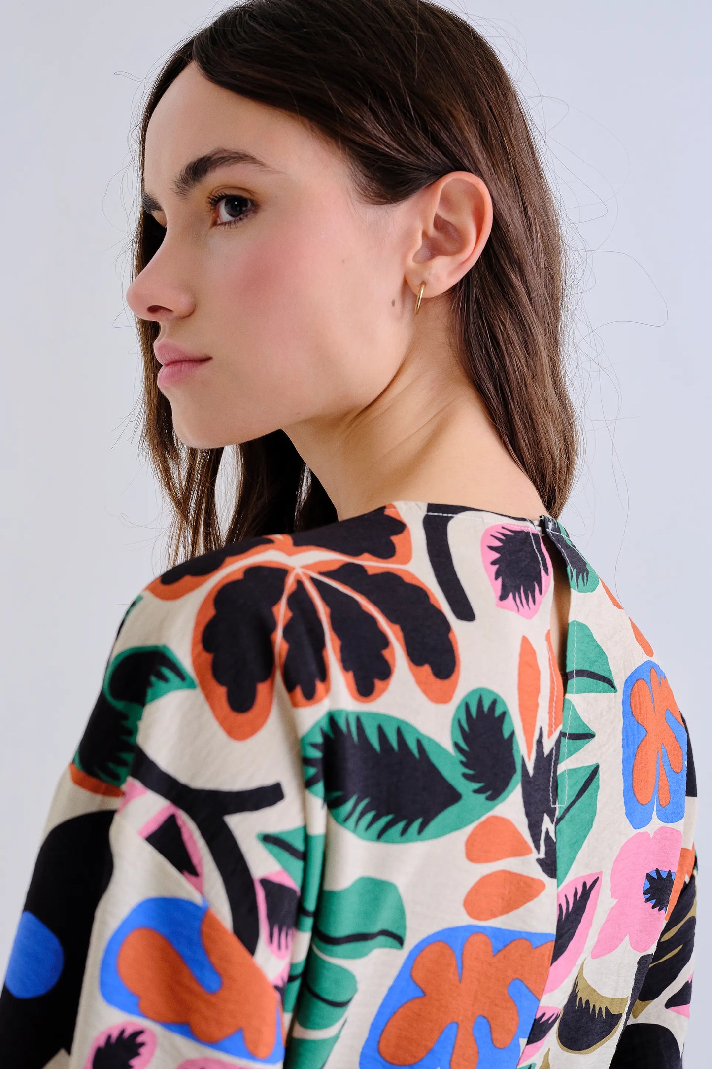 Vestido corto con estampado Neo Garden