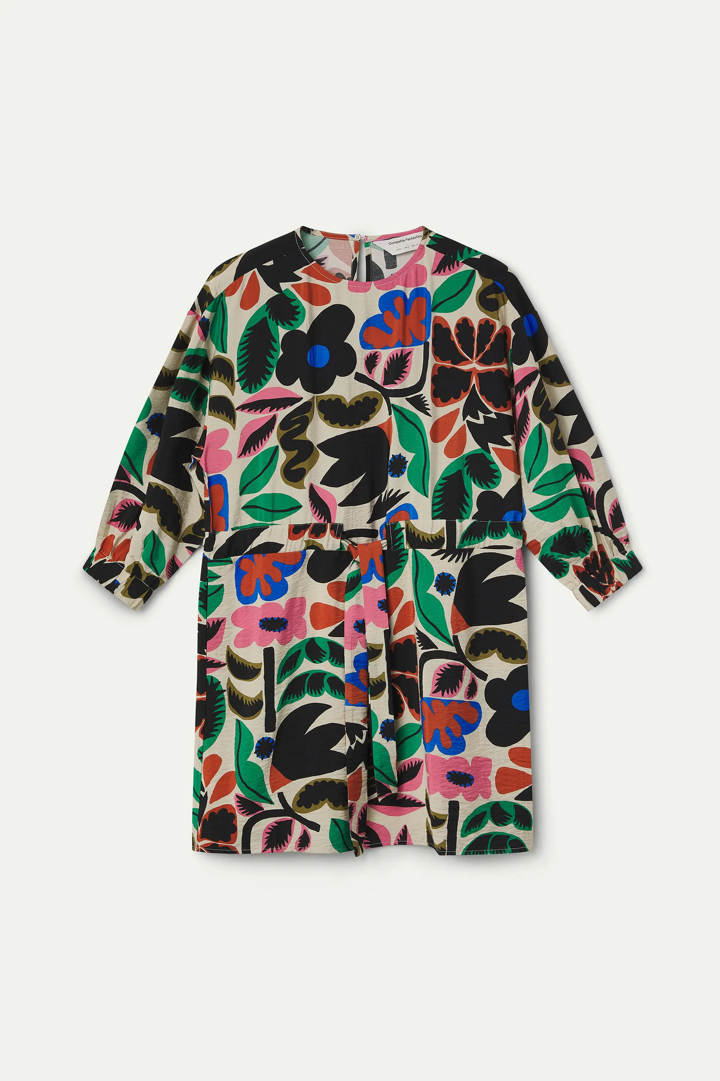Vestido corto con estampado Neo Garden