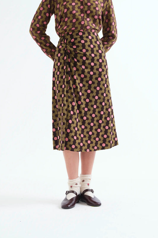 Falda midi con estampado Aberdeen