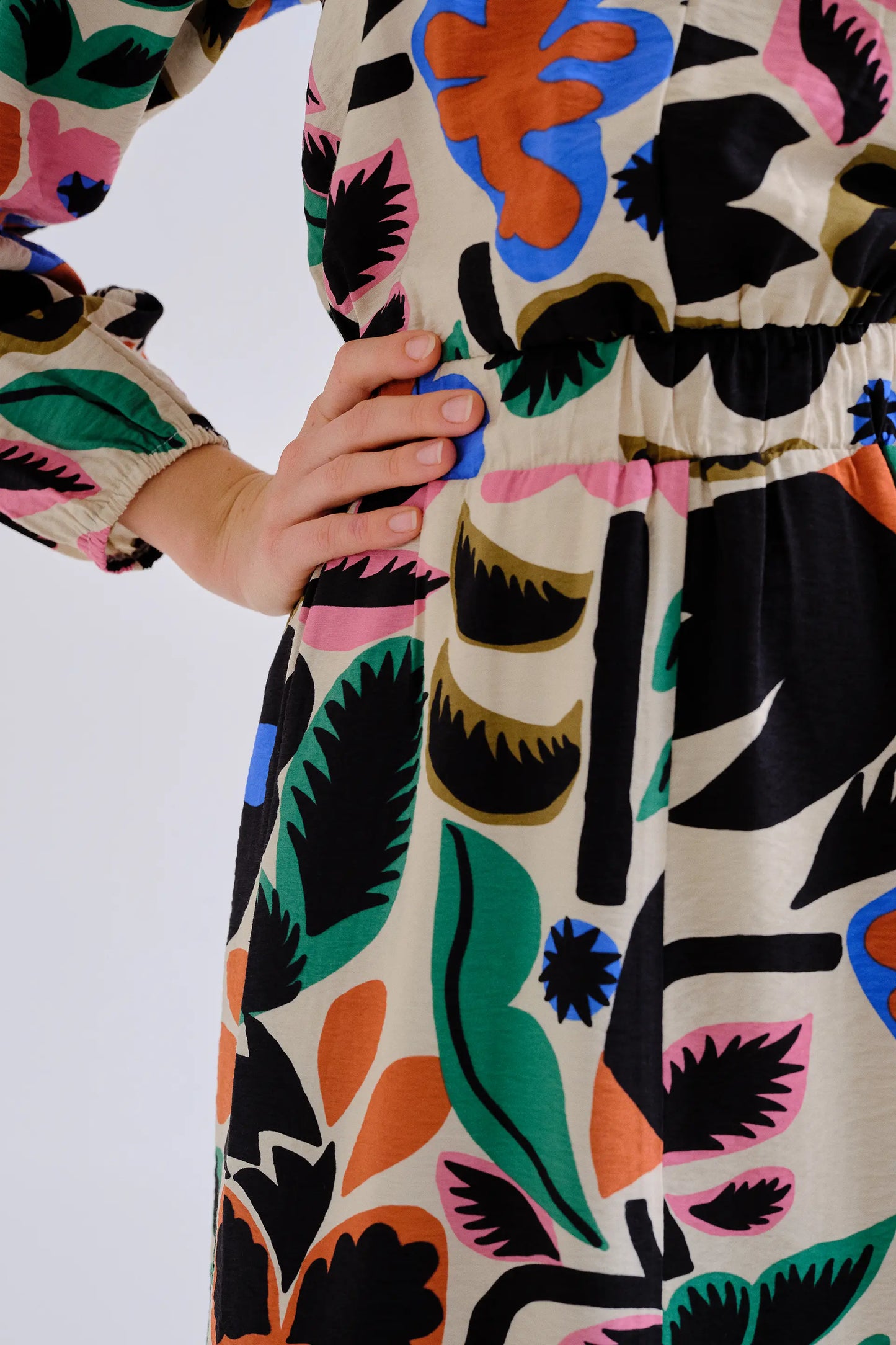 Vestido midi con estampado Neo Garden