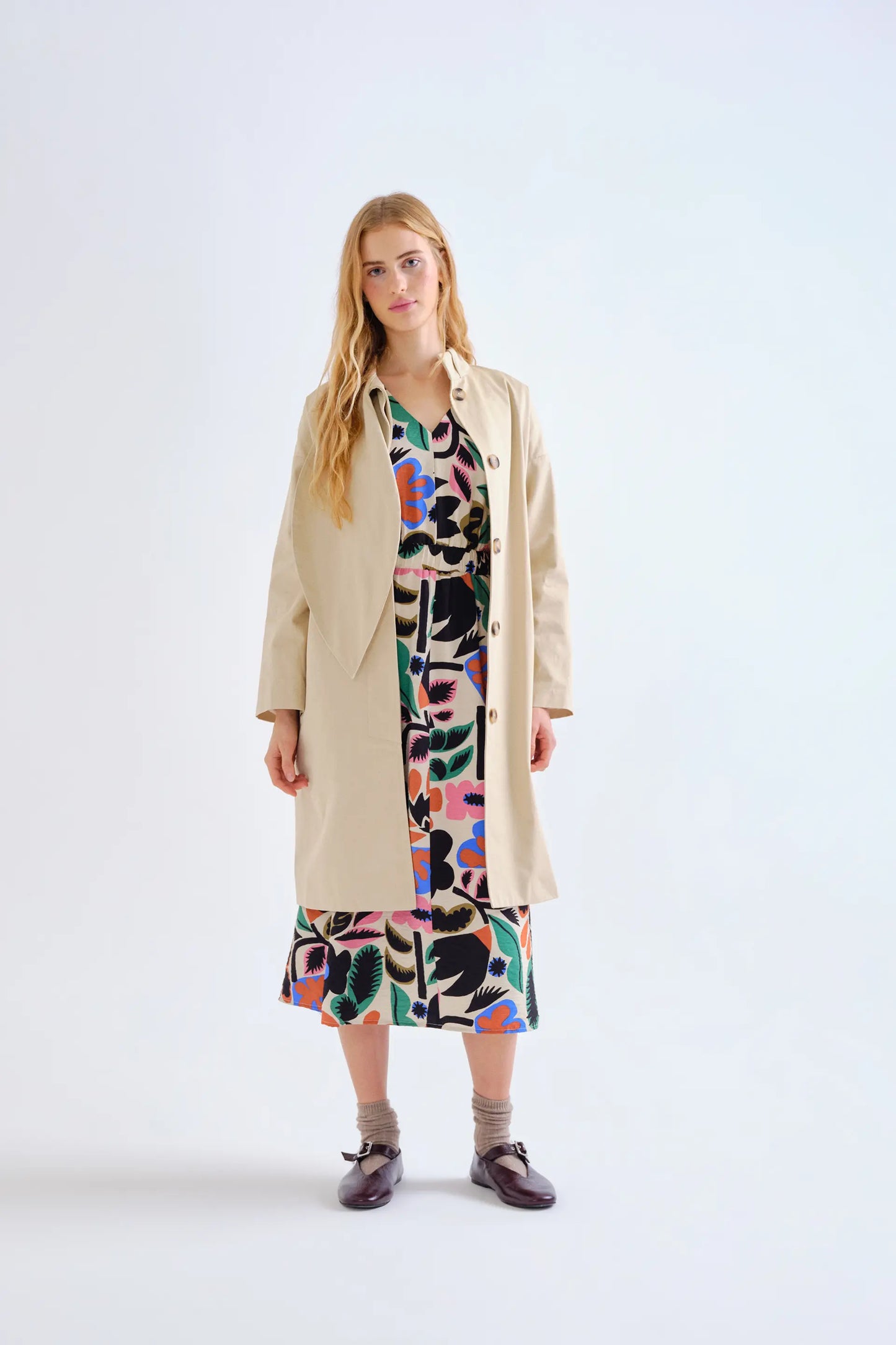 Vestido midi con estampado Neo Garden