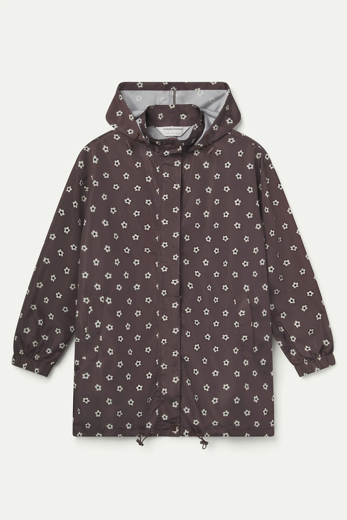 Chaqueta con capucha estampado Santini