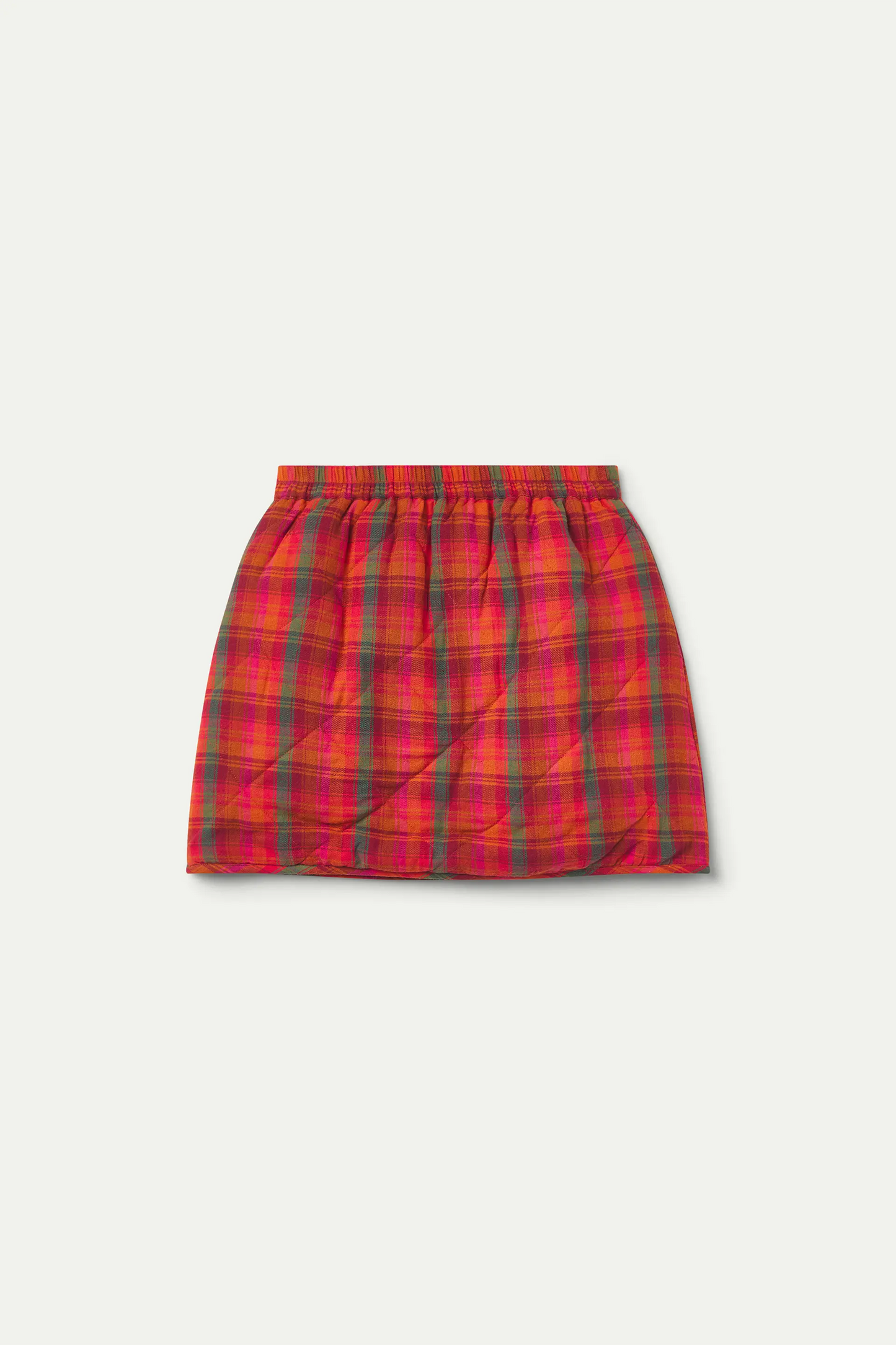 100% cotton Pink Plaid print skirt