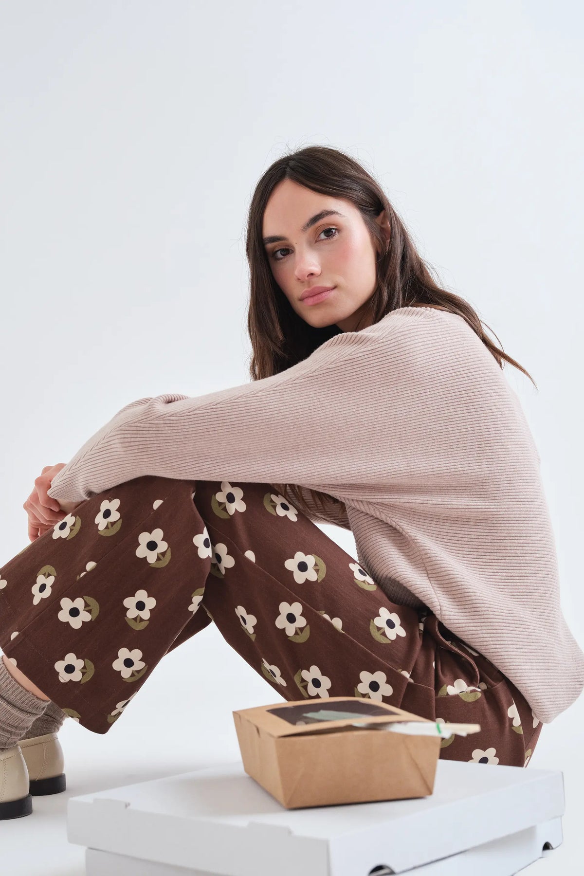 Pantalón con estampado Santini