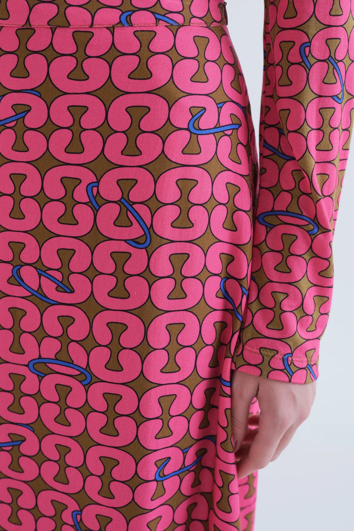 Falda midi con estampado Catena