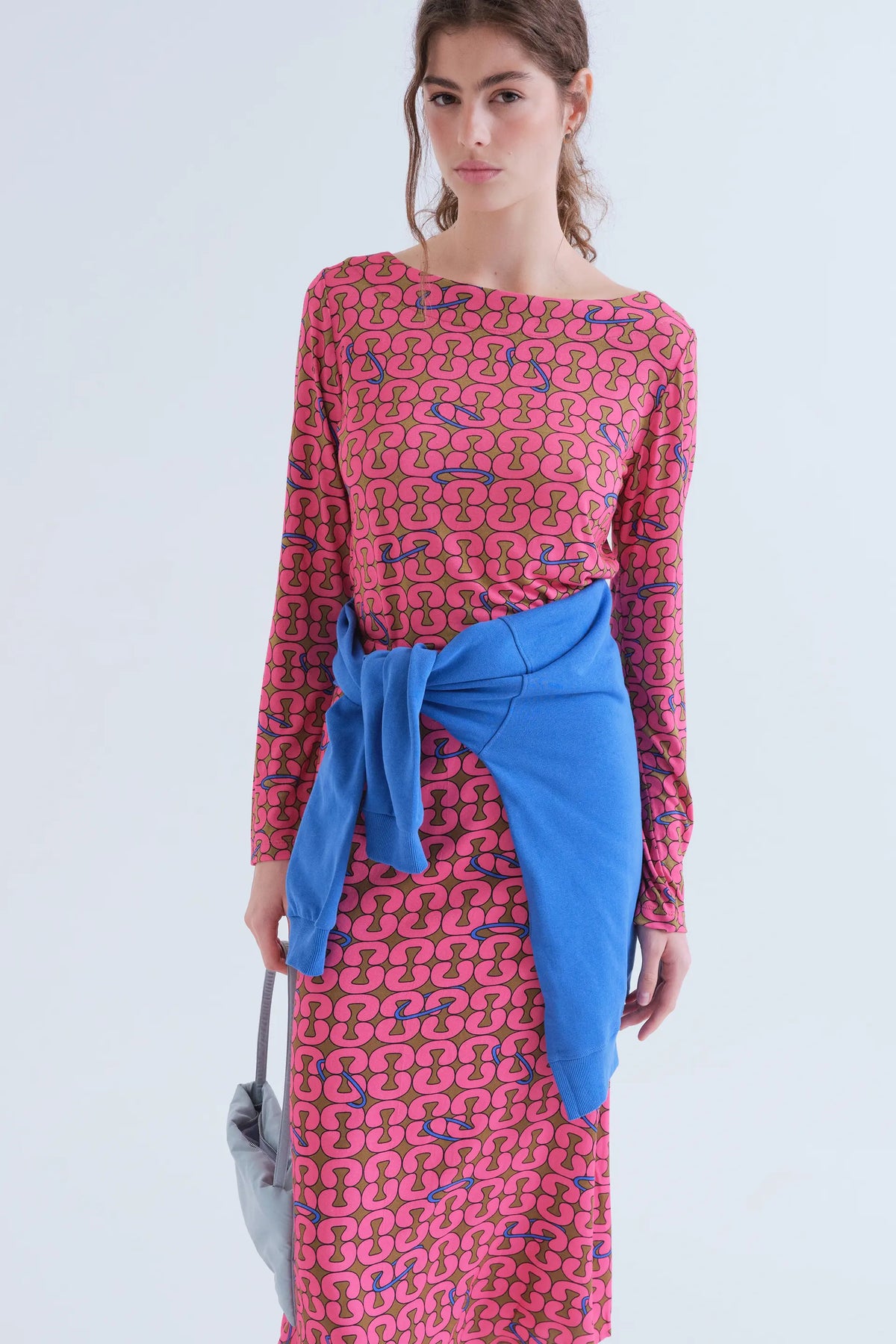 Falda midi con estampado Catena