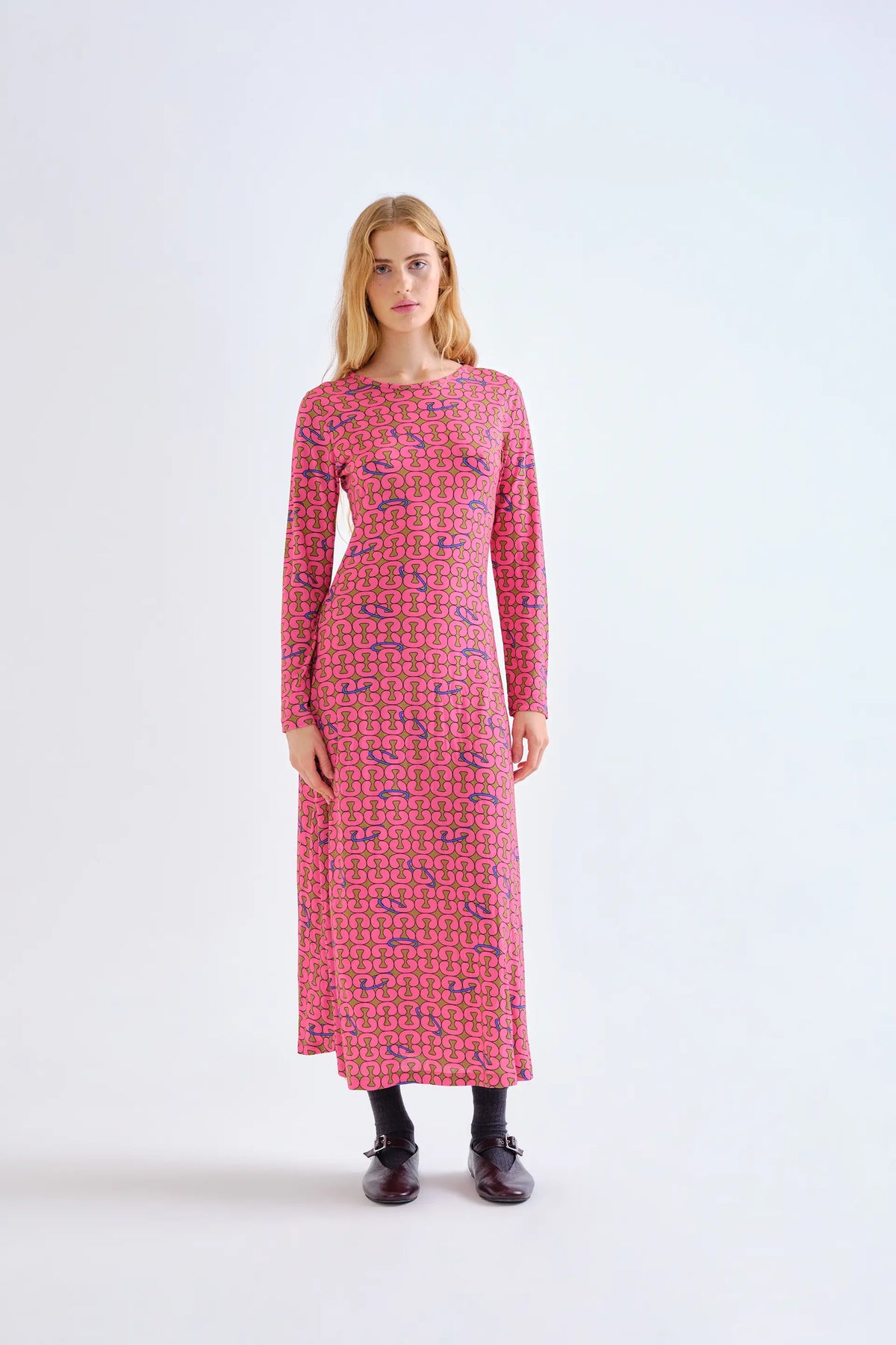 Vestido midi con estampado Catena
