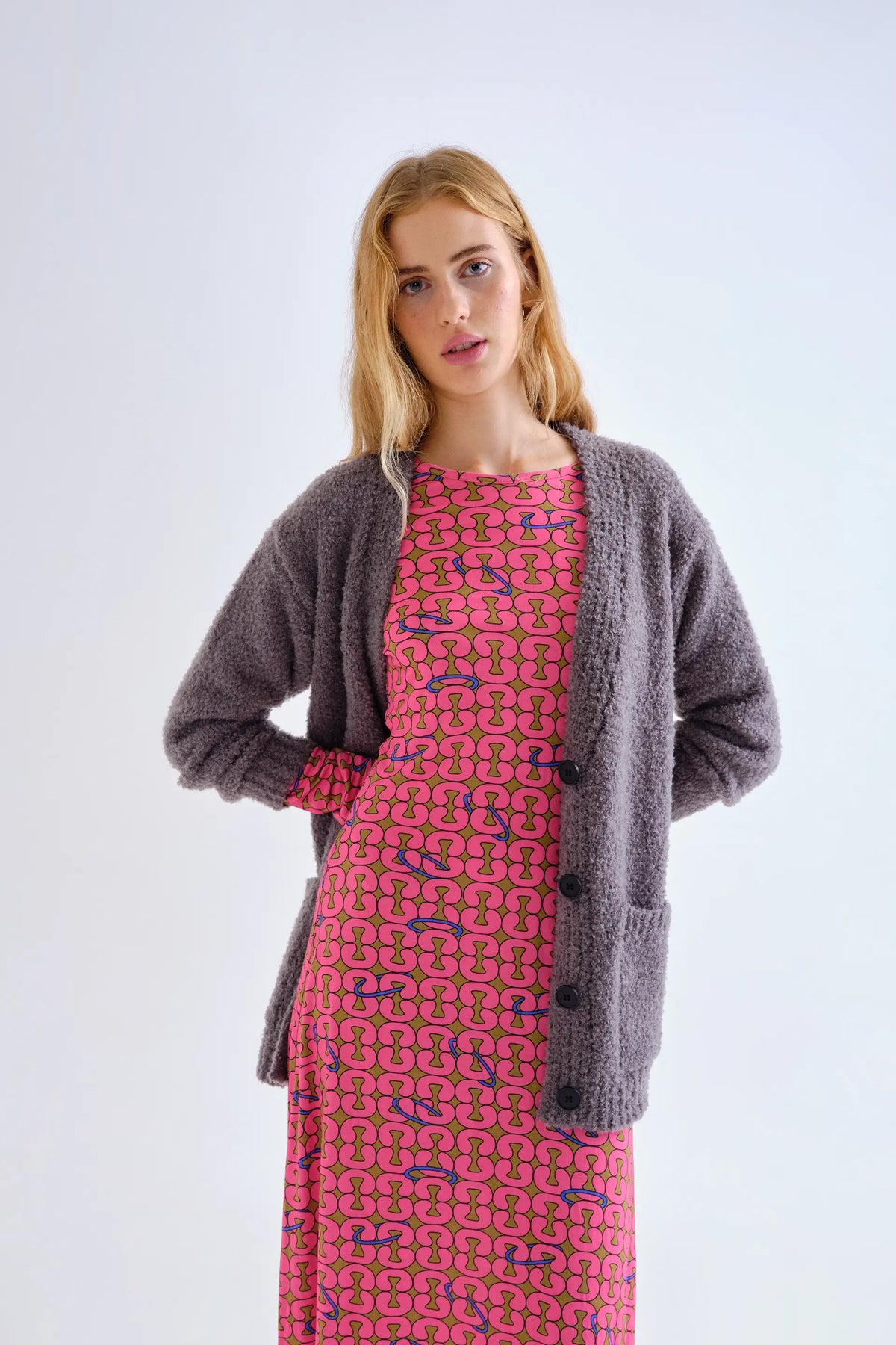 Vestido midi con estampado Catena