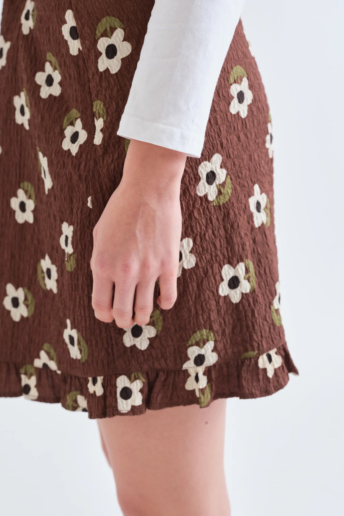 Falda corta con estampado Santini