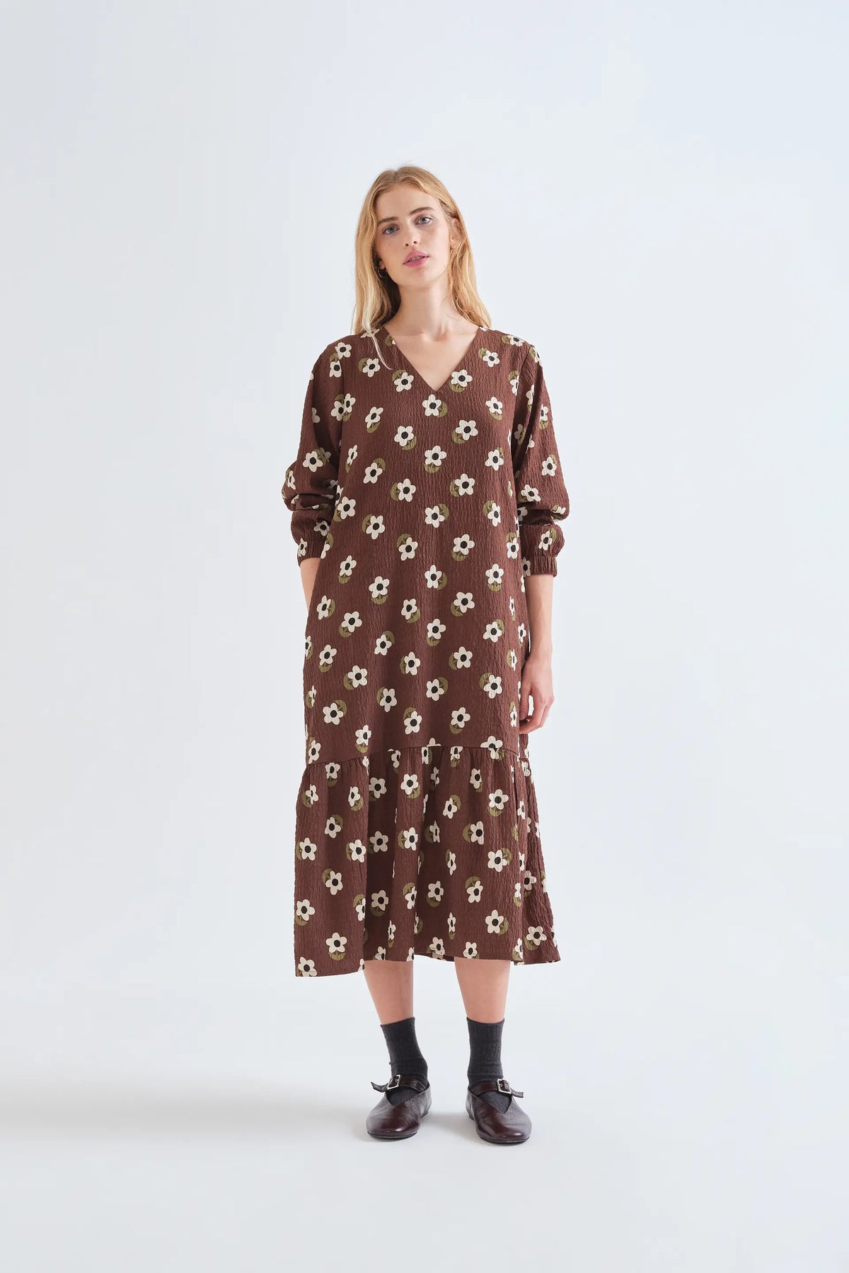 Santini print midi dress