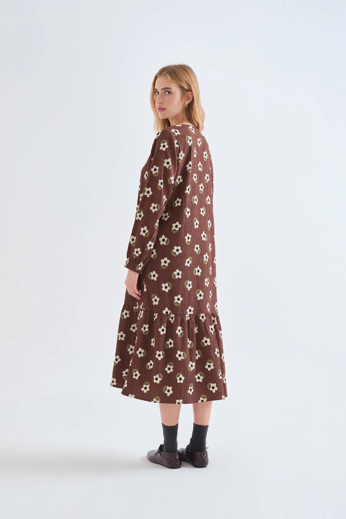 Santini print midi dress