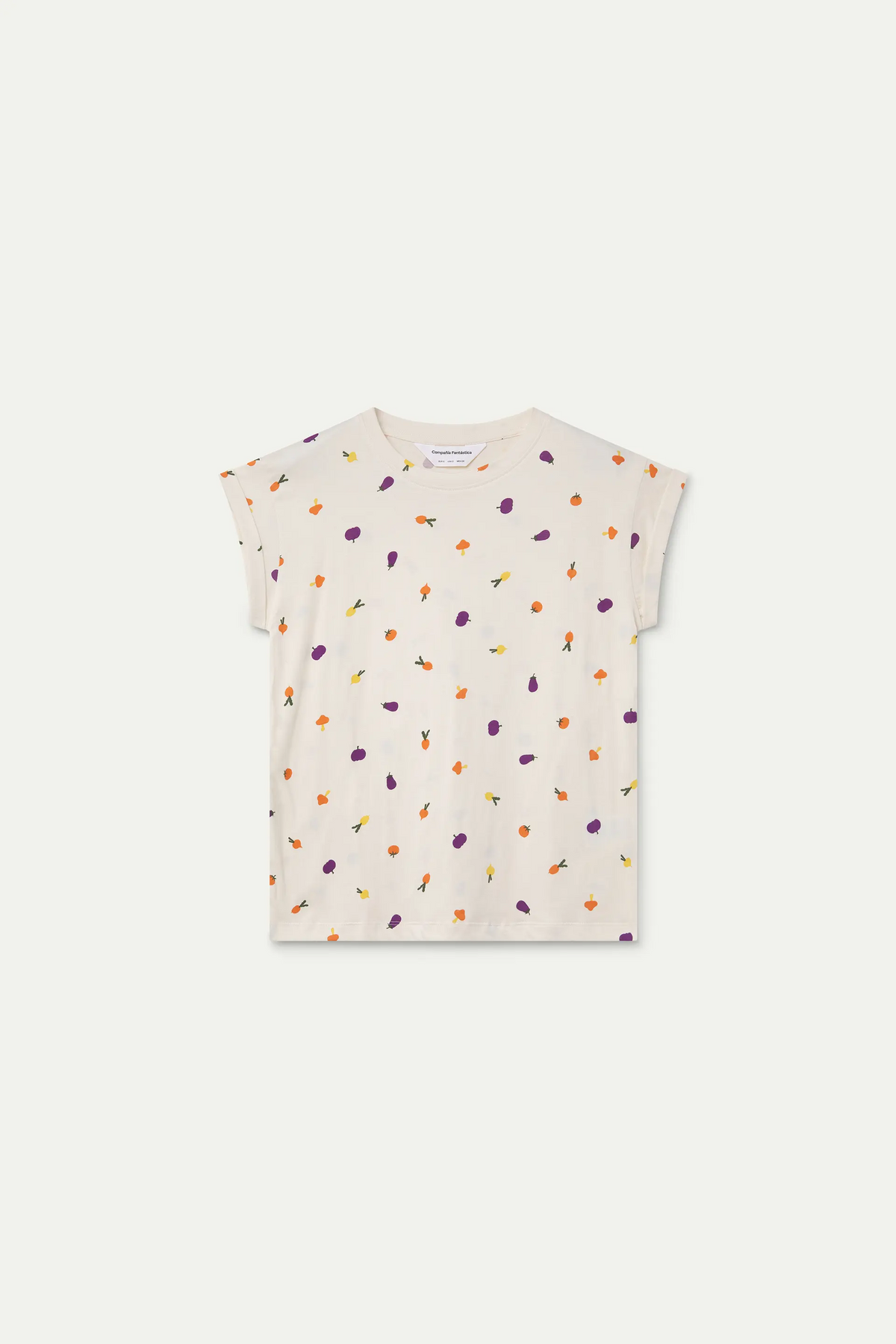 Camiseta 100% algodón con estampado verdura