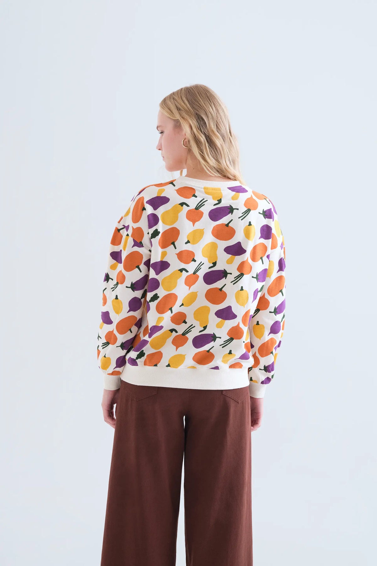Sudadera 100% algodón con estampado de verduras