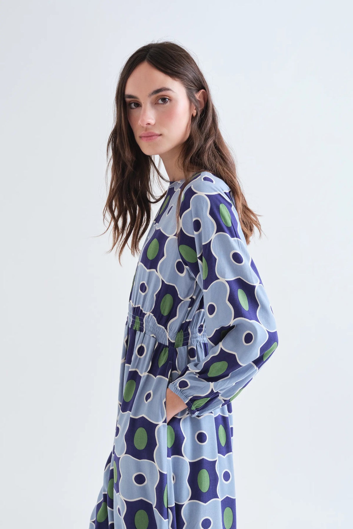 Vestido midi con estampado Inverness