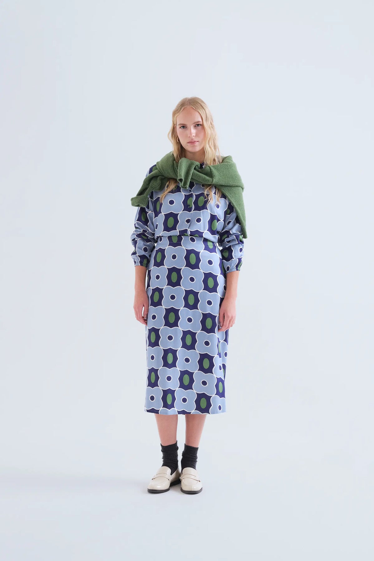 Falda midi con estampado Inverness