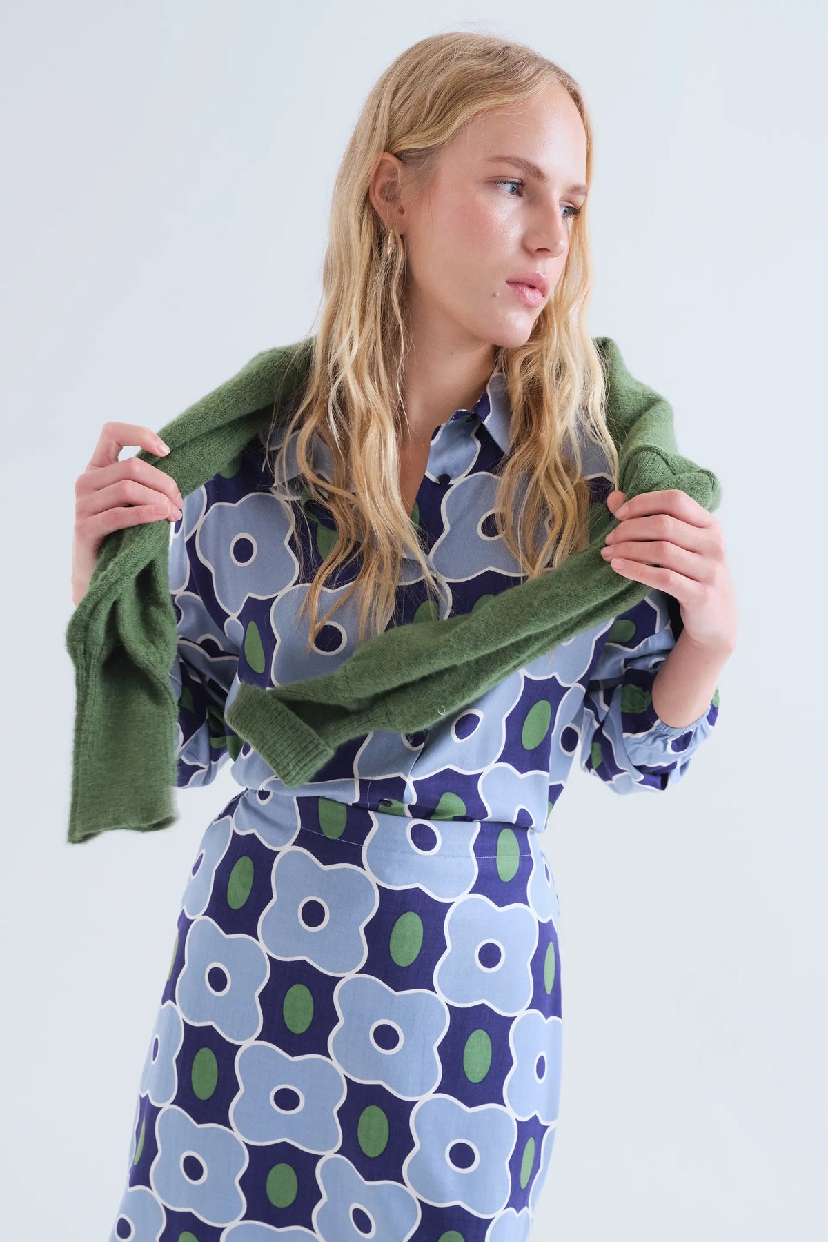 Falda midi con estampado Inverness