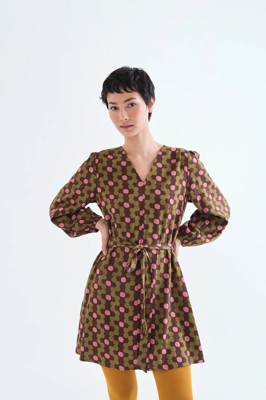 Vestido corto con estampado Aberdeen