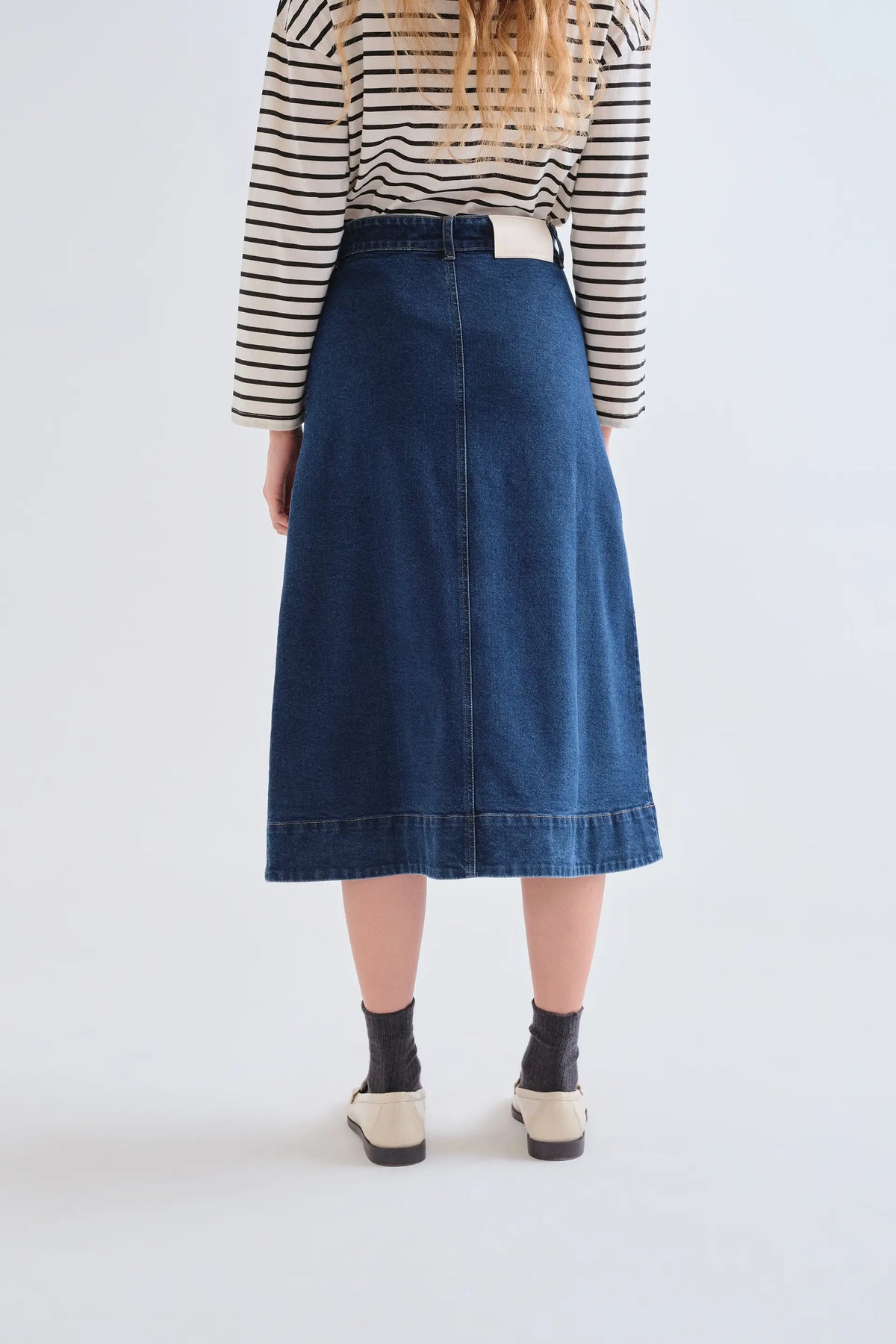 Falda midi mezcla algodón con estampado Euphonia