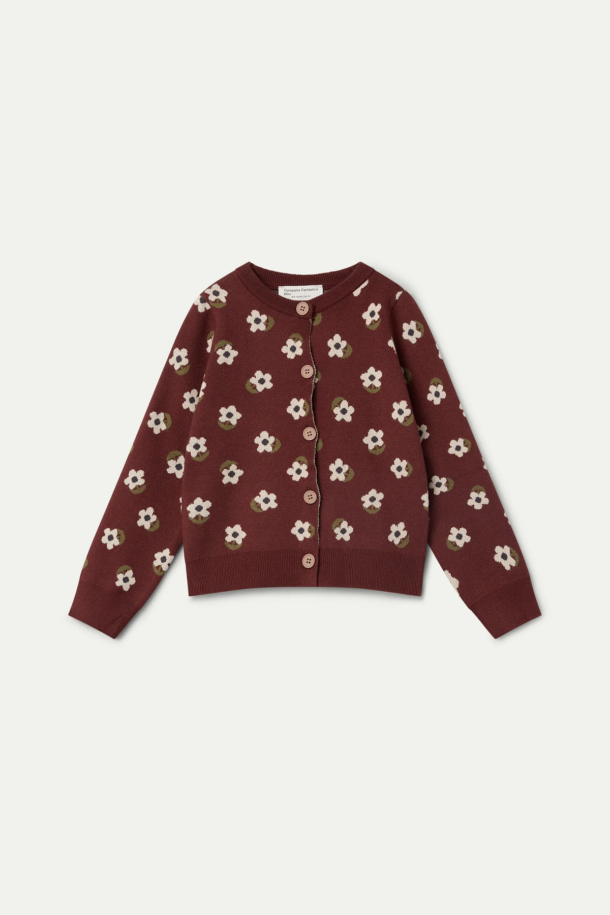 Cárdigan punto de niña con estampado Santini