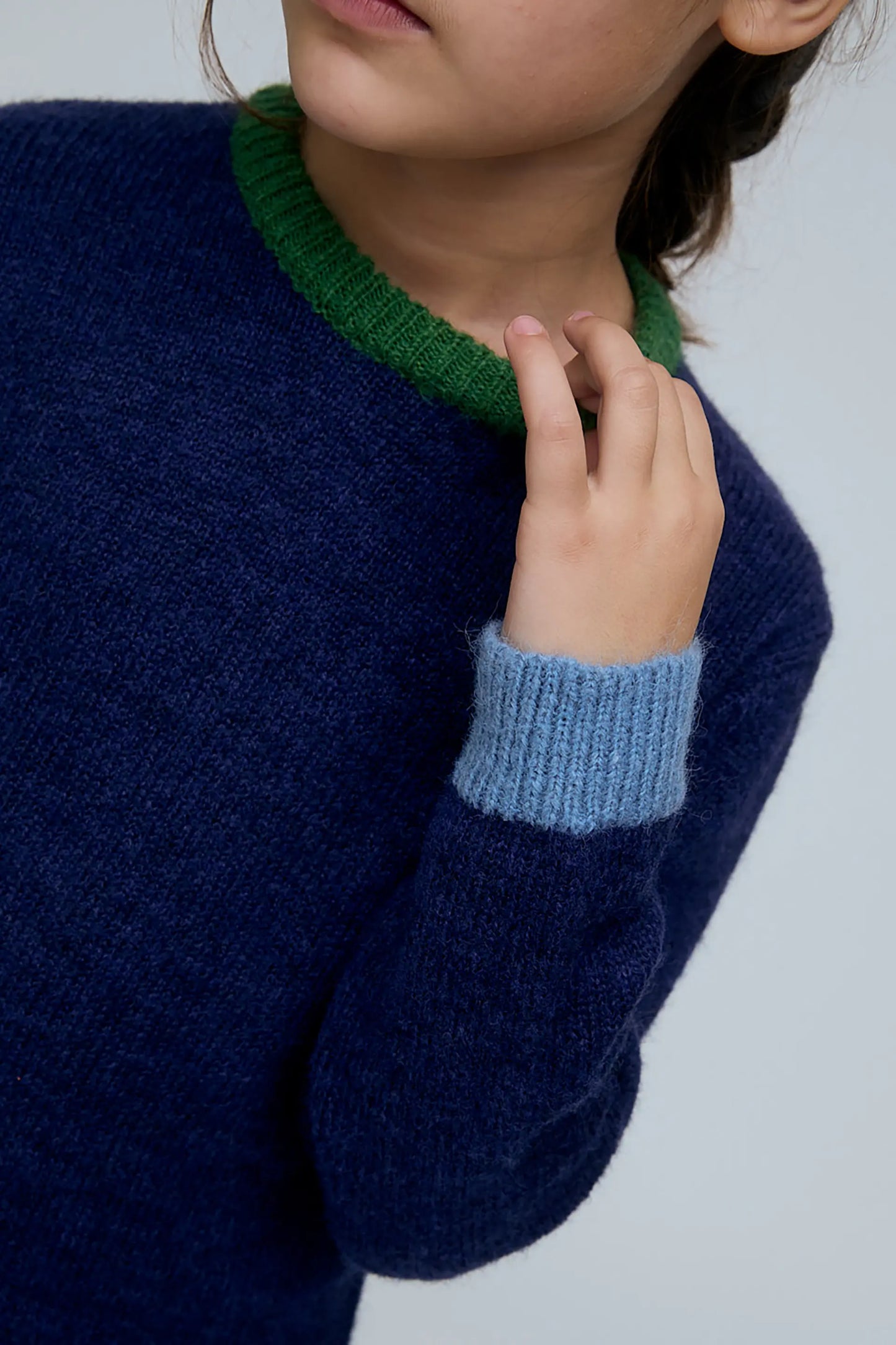 Maglione in misto lana unisex blu navy