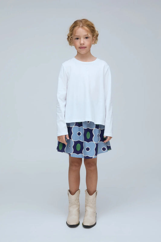Camiseta de niña 100% algodón blanco "CF"