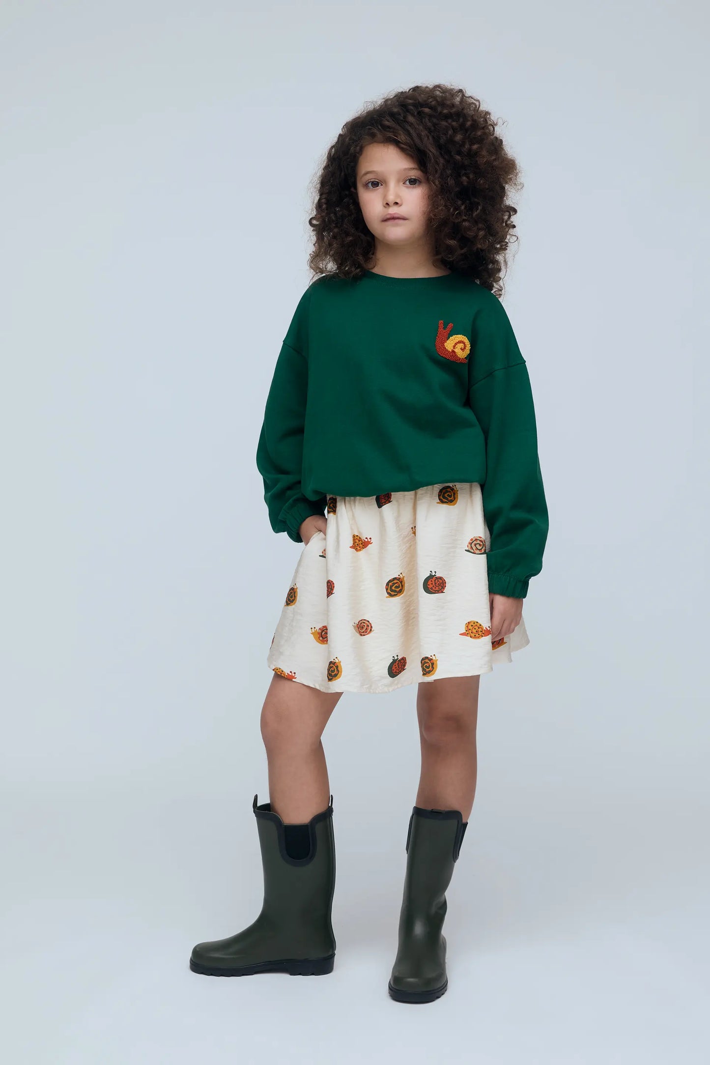 Girl's snail print skirt
