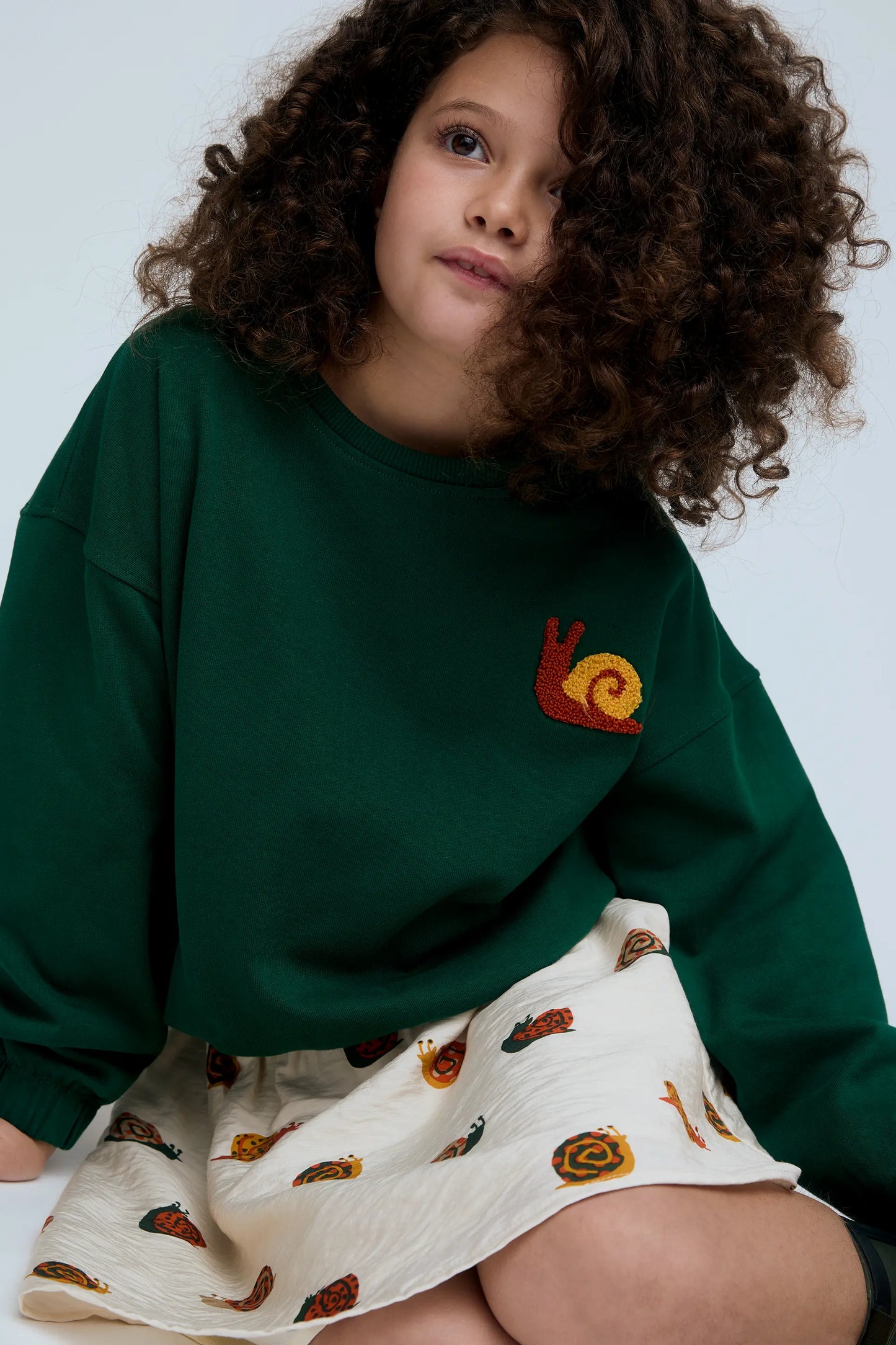 Girl's snail print skirt