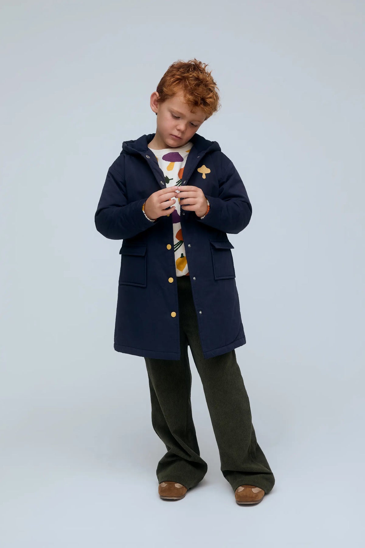 Abrigo unisex 100% algodón azul marino
