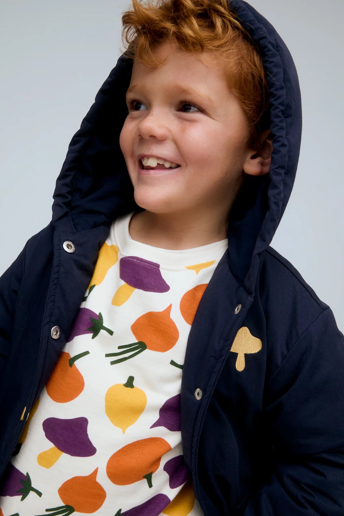 Abrigo unisex 100% algodón azul marino