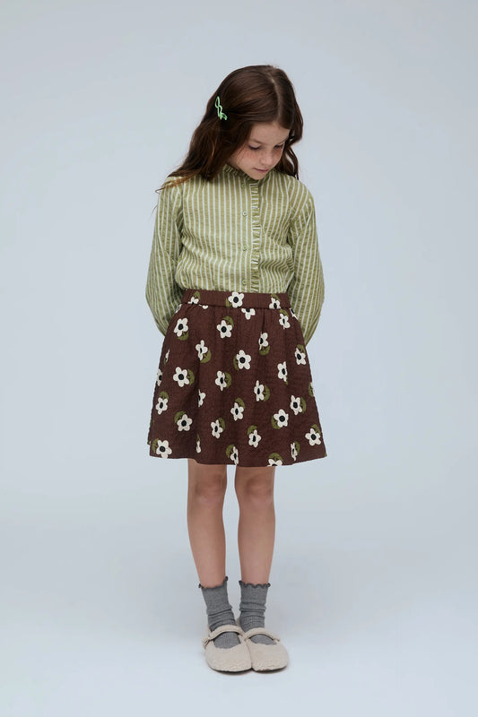Falda corta de niña con estampado Santini