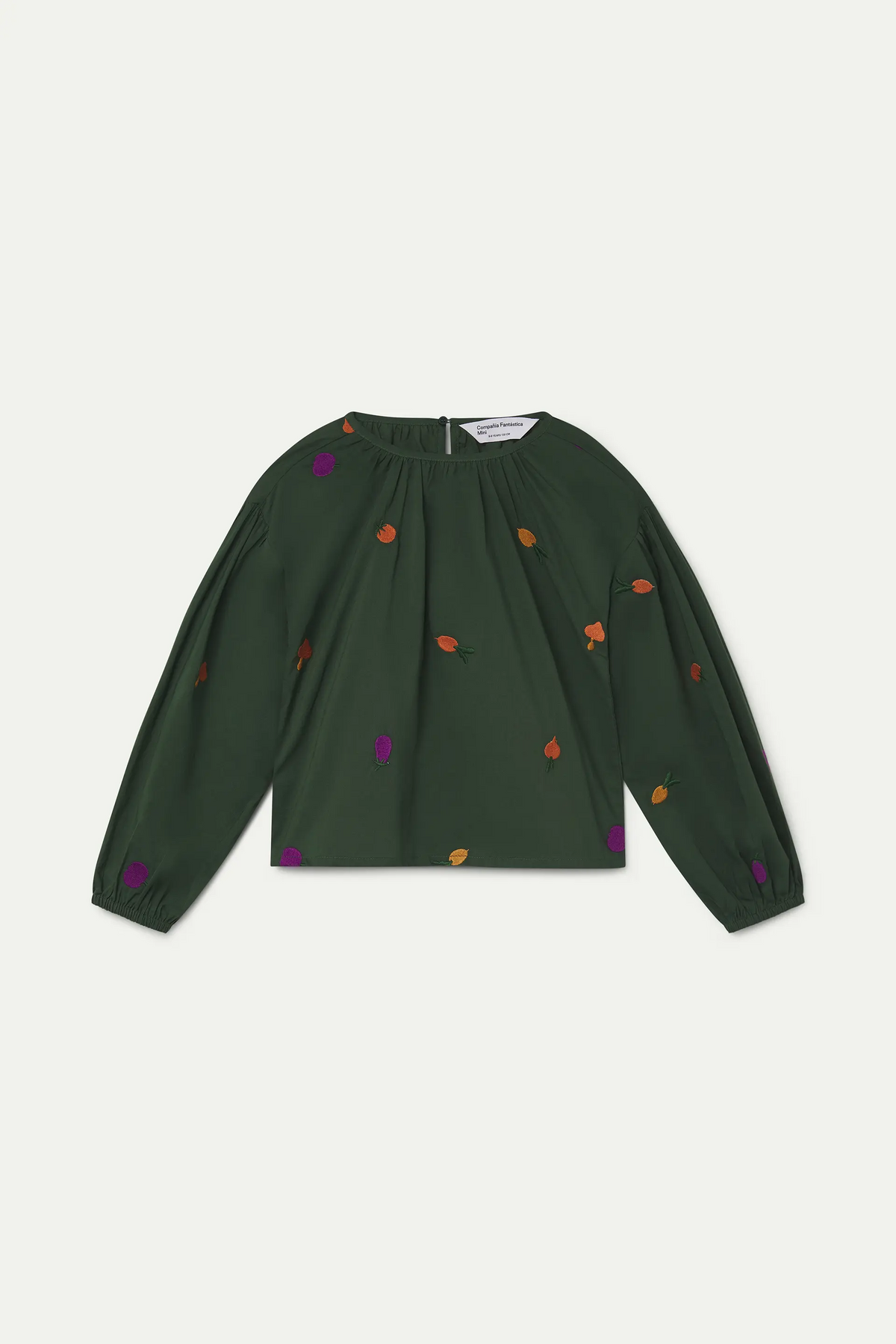 Top de niña 100% algodón con bordado de Vegetales