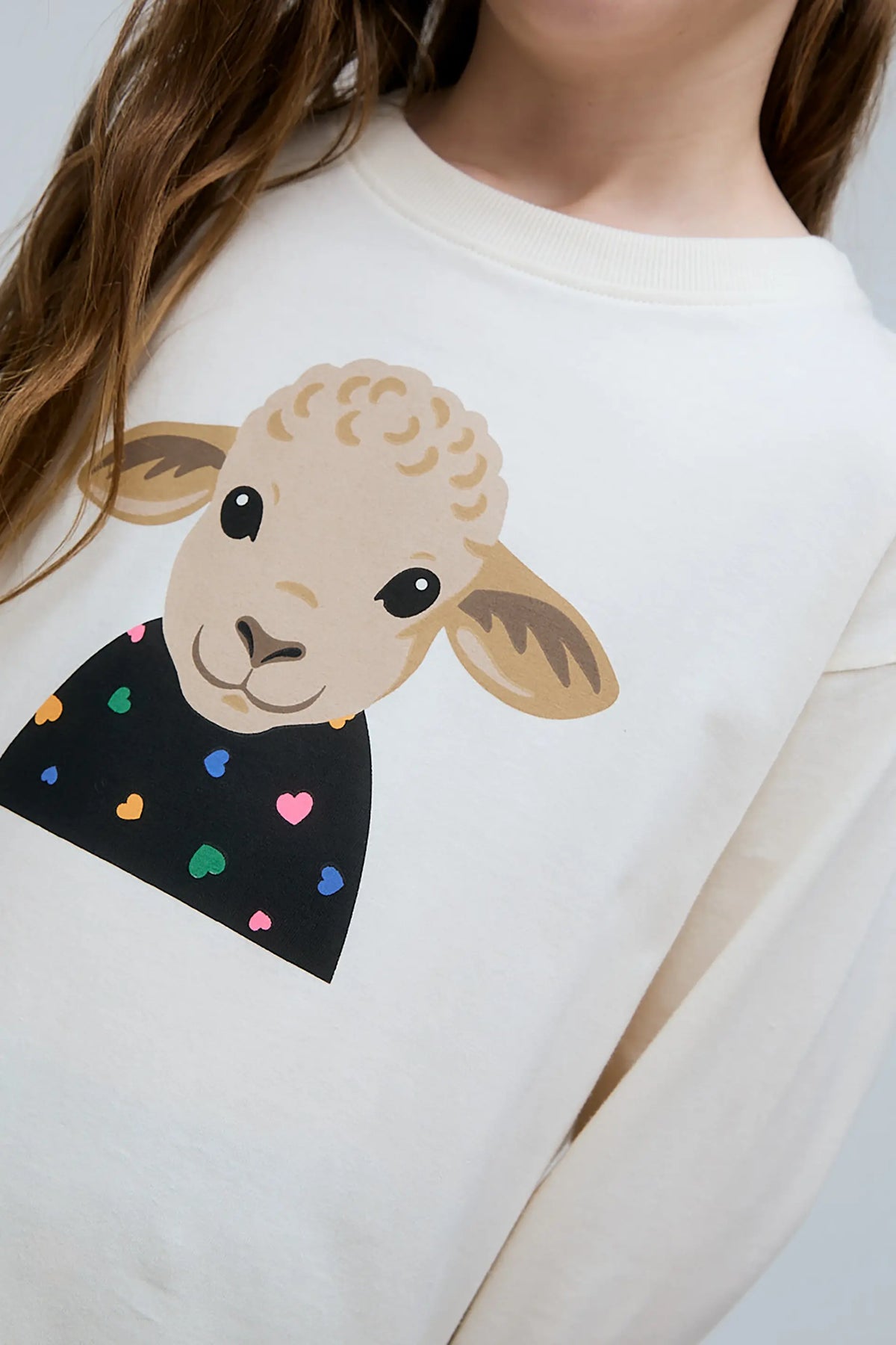Camiseta 100% algodón con estampado de oveja